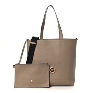 VERSACE Grained Calfskin Medusa Tote Beige With Box NWOT